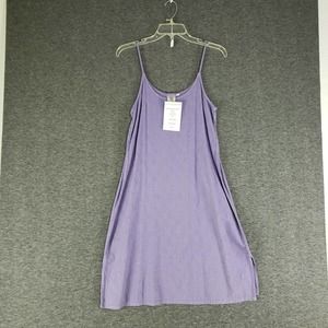 El Huarache Mini Dress Womens Size S Pastel Purple Floral Embroidery Sleeveless